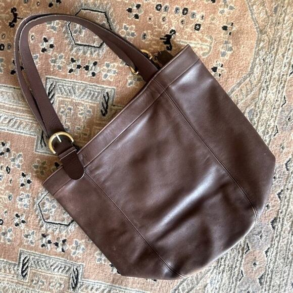 COACH Vintage Duffle Soho XL Vermillion in Dark Brown Leather Bag Purse 4082 CR - Picture 2 of 16